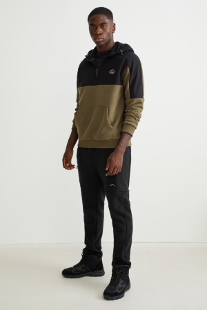 C&A Fleece Joggers Thermolite® Ecomade Recycled Långbyxor Herr Svarta | VMNXQ-0217