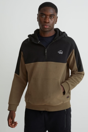 C&A Fleece Thermolite® Ecomade Recycled Tröjor Herr Mörkbruna | VWKXB-8579