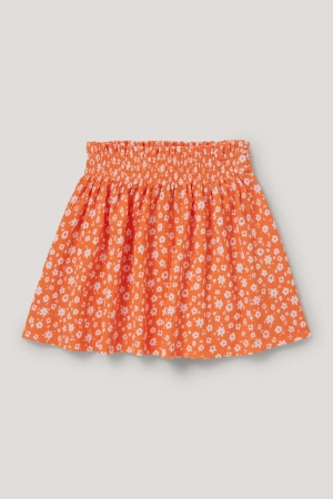 C&A Floral Kjolar Tjej Orange | CZPWI-4619
