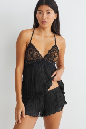 C&A French Knickers Nattkläder Dam Svarta | PQSKI-0518