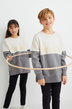 C&A Genderneutral Organic Bomull Tröjor Tjej Ljusgrå | VRWQL-6941