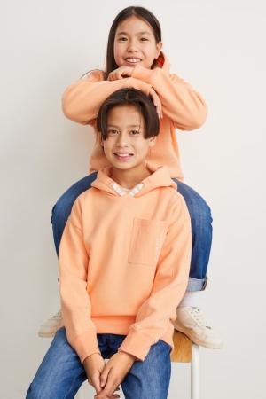 C&A Genderneutral Recycled Hoodie Tjej Ljusorange | ULACW-6084