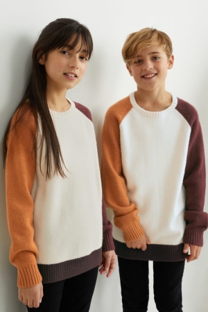 C&A Genderneutral Recycled Jumpers Tjej Creme | BKTMR-2590