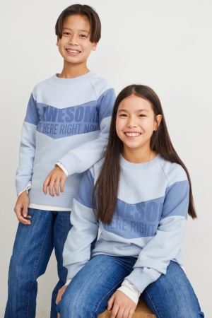 C&A Genderneutral Recycled Tröjor Tjej Ljusblå | BSUGZ-7854