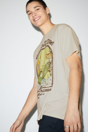 C&A Grateful Dead T-shirt Herr Grå | UECBD-9305