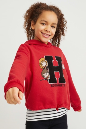 C&A Harry Potter Hoodie Tjej Röda | ECMRS-6234