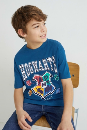 C&A Harry Potter Sleeve With In-conversion Bomull T-shirt Pojke Mörkblå | IGEPL-9082