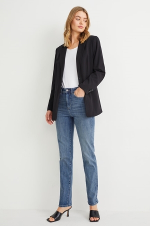 C&A Hetero High Midja Jeans Dam Blå Ljusblå | AXTCN-6758