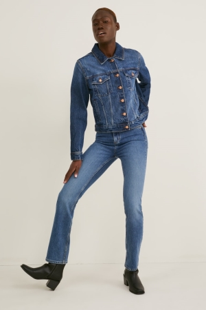 C&A Hetero High Midja Jeans Dam Blå | RCYKG-7165