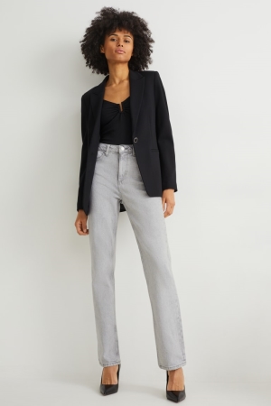 C&A Hetero High Midja Lycra® Jeans Dam Blå Ljusgrå | SLAOG-2493