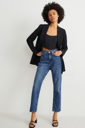 C&A Hetero High Midja Lycra® Jeans Dam Blå | XZQBE-8167