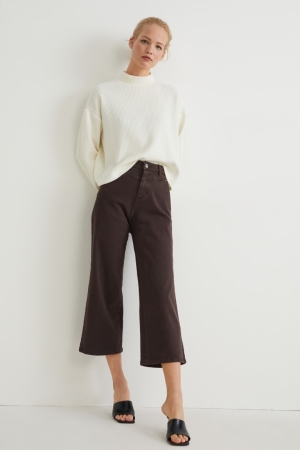 C&A Hetero High Midja Lycra® Jeans Dam Mörkbruna | YKBMQ-3671
