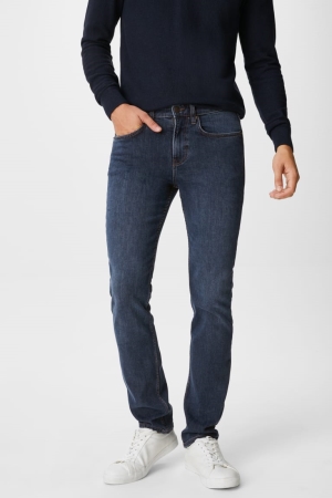 C&A Hetero Lycra® Jeans Herr Blå Mörkblå | XLJQN-5296