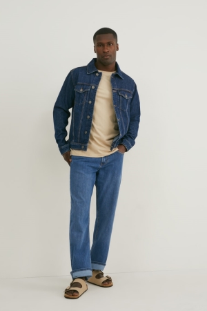 C&A Hetero Lycra® Recycled Jeans Herr Blå | FDKYC-2914
