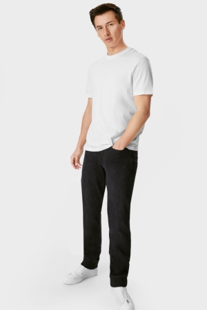 C&A Hetero Lycra® Recycled Jeans Herr Blå Mörkgrå | GMQSA-7136