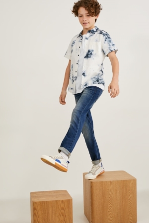 C&A Hetero Organic Bomull Jeans Pojke Blå Mörkblå | GILAC-7946