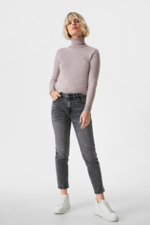 C&A Hetero Tapered With Organic Bomull Jeans Dam Blå Grå | TXJPF-3712