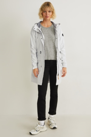 C&A Hooded Raincoat Rockar Dam Vita | QXHJA-9542