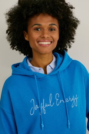 C&A Hoodie Dam Blå | BTKHF-9246