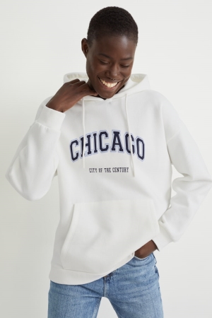 C&A Hoodie Dam Vita | FAZQT-5432