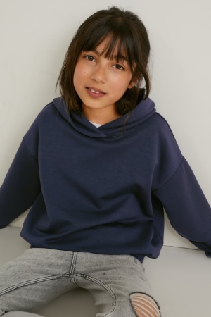 C&A Hoodie Tjej Mörkblå | ODRTK-4065