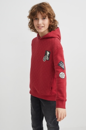C&A Hoodie Tjej Mörkröda | AYTGS-2314
