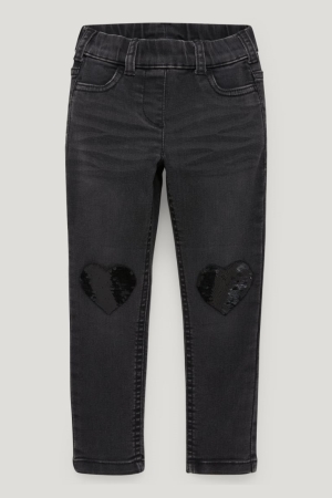 C&A Jegging Shiny Jeans Tjej Svarta | EPHQD-0134