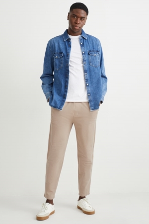 C&A Joggers Långbyxor Herr Beige | DNYIS-6598