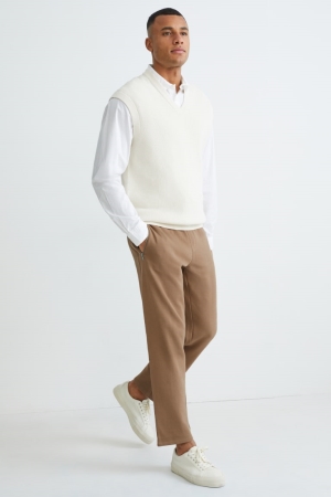 C&A Joggers Långbyxor Herr Ljusbruna | MRZVI-3598