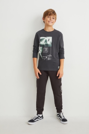 C&A Joggers Långbyxor Pojke Svarta | JFOCA-1890