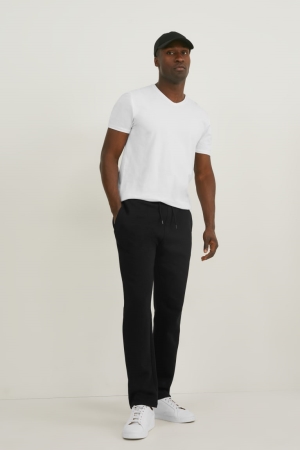 C&A Joggers Organic Bomull Långbyxor Herr Svarta | QOWKV-8293