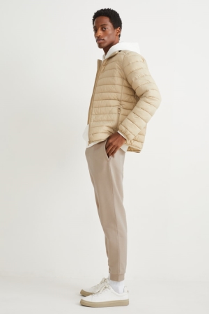 C&A Joggers With Organic Bomull Långbyxor Herr Beige | YIGQK-3692