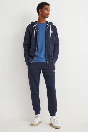 C&A Joggers With Recycled Polyester Långbyxor Herr Mörkblå | JZODR-0571