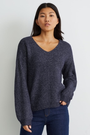 C&A Jumpers Dam Mörkblå | KFLDJ-4903