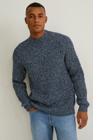 C&A Jumpers Herr Mörkblå Vita | TVIHK-7394
