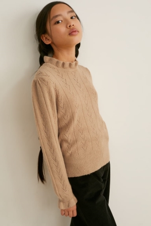 C&A Jumpers Tjej Beige | UNVQE-1902