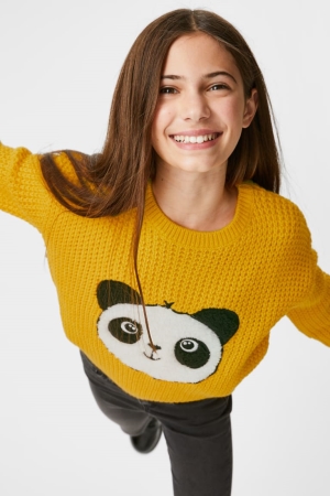 C&A Jumpers Tjej Gula | VRDZQ-9576