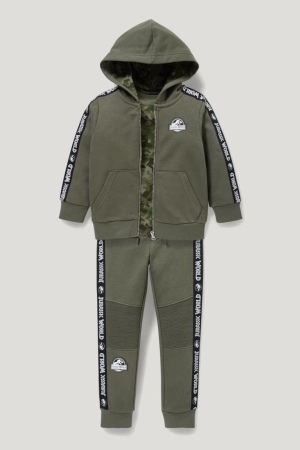 C&A Jurassic World Zip-through, Long Sleeve And Joggers Långbyxor Pojke Mörkgröna | MKAEW-5928