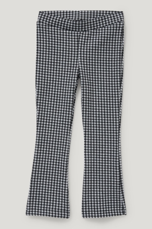 C&A Leggings Check Långbyxor Tjej Svarta Vita | LJTFQ-0826