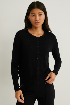 C&A Lenzing™ Ecovero™ Cardigan Dam Svarta | MVITB-2834