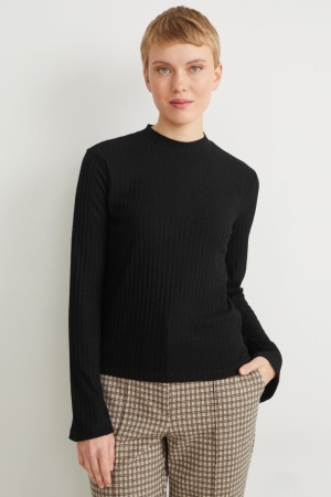 C&A Long Sleeve Blast Dam Svarta | HIMRQ-0917