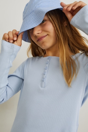 C&A Long Sleeve Blast Tjej Ljusblå | FITPZ-6204