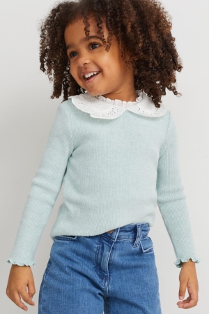 C&A Long Sleeve Blast Tjej Mintgröna Gröna | ZBQSG-7894
