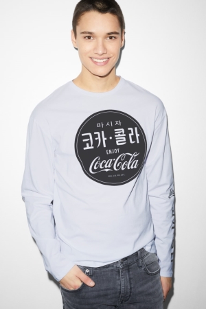 C&A Long Sleeve Coca-cola Blast Herr Vita | EPTYU-7091