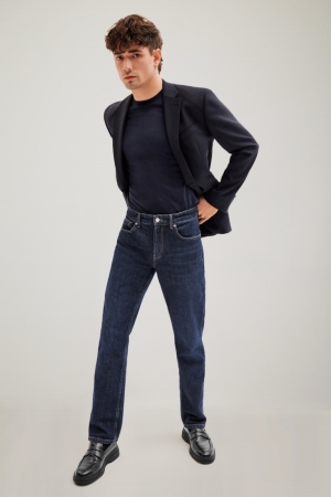 C&A Made In Eu Hetero Organic Bomull Jeans Herr Blå Mörkblå | GNMJR-1932
