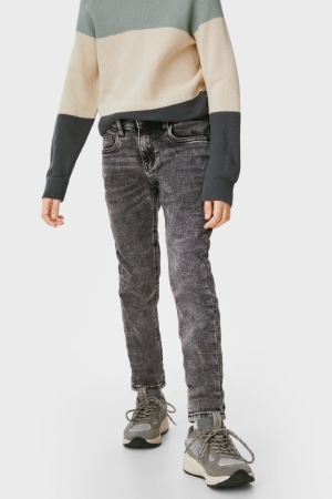 C&A Mager Jog Denim Jeans Pojke Blå Grå | GVPQR-1582