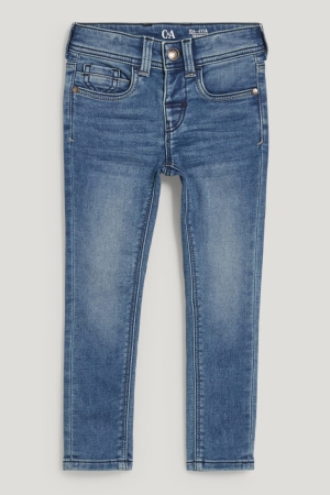 C&A Mager Jog Denim Lycra® Organic Bomull Jeans Pojke Blå Ljusblå | SFYUB-2187