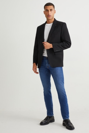 C&A Mager Lycra® Jeans Herr Blå | DLSVH-6352