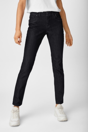 C&A Mager Lycra® X-fit Jeans Dam Blå Mörkblå | WDAQH-2913