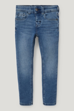 C&A Mager Organic Bomull Jeans Pojke Blå Ljusblå | OFPBD-9763